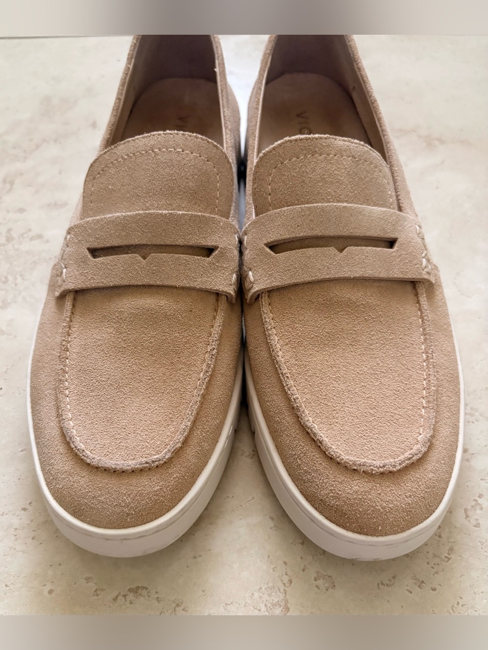 VIONIC Uptown Slip On Penny Loafers | Suede Sand | Size 11 - Picture 2 of 8